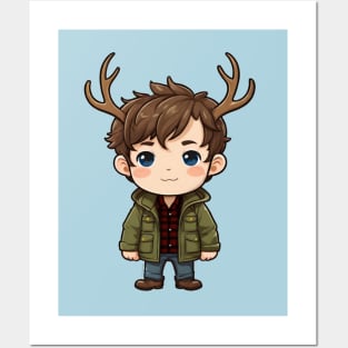 Chibi Will Graham with Antlers Posters and Art